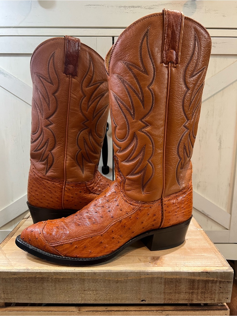IMPERIAL Men’s Vintage Western Leather Cowboy Boots M701 Size 9 D Made In USA